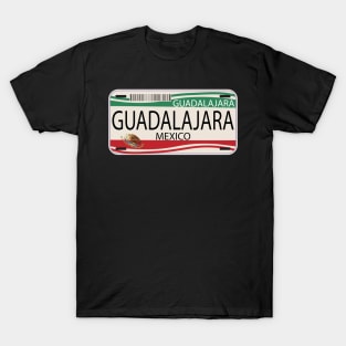 Mexican License Plate Guadalajara Mexican Flag Emblem T-Shirt
